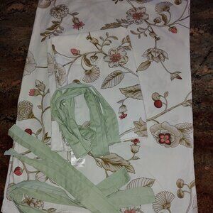 2 Fadfay STD Floral Cotton Pillowcases Bowties